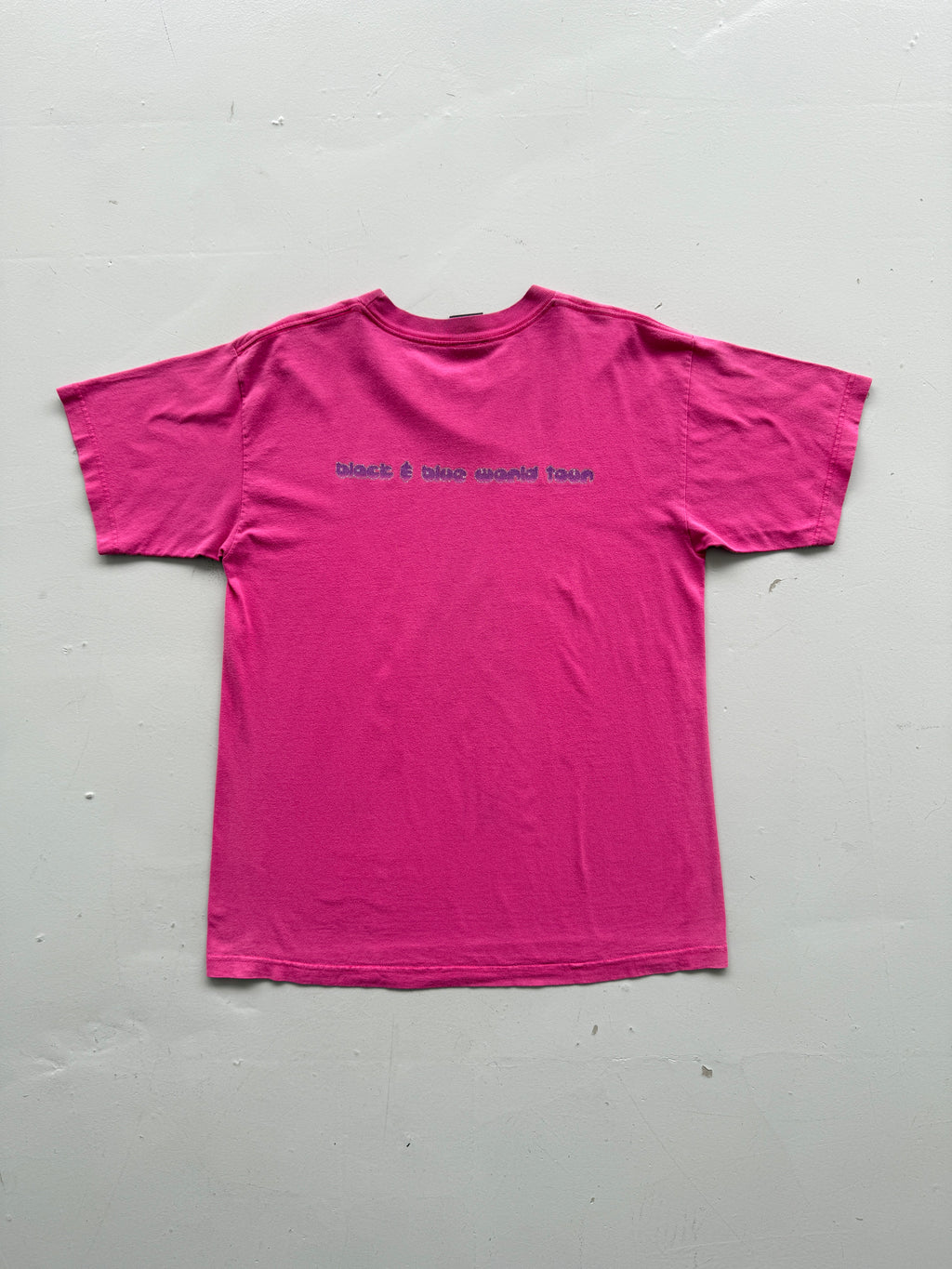 Pink Backstreet Boys 90's Vintage Giant Label Graphic Band T-Shirt - Large