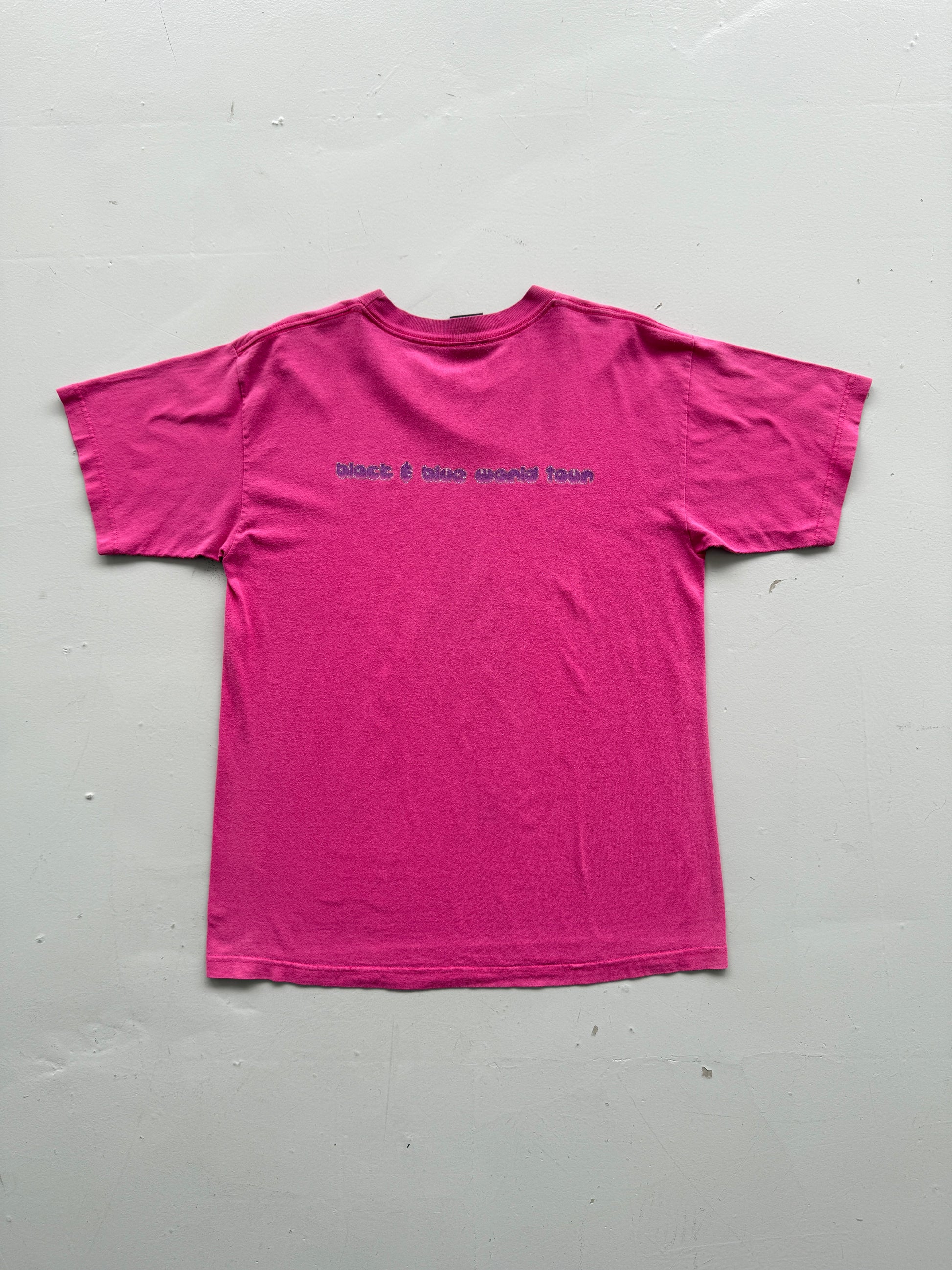 Pink Backstreet Boys 90's Vintage Giant Label Graphic Band T-Shirt - Large