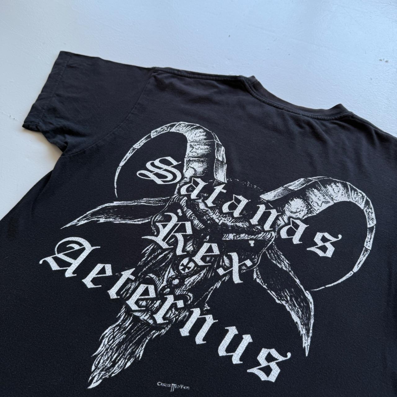 Black Unlight 00s Vintage German Metal Graphic T-Shirt - Medium