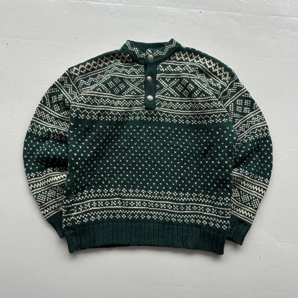 Green Tommy Hilfiger 90s Chunky Knit Jumper - Large
