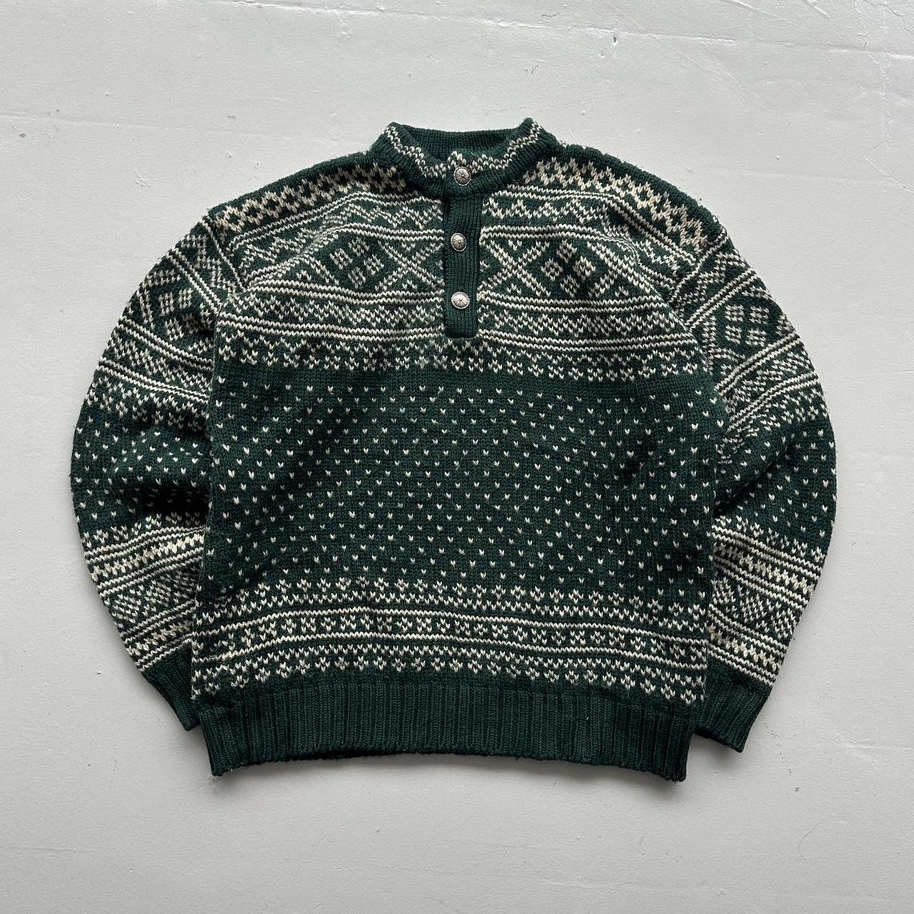 Green Tommy Hilfiger 90s Chunky Knit Jumper - Large