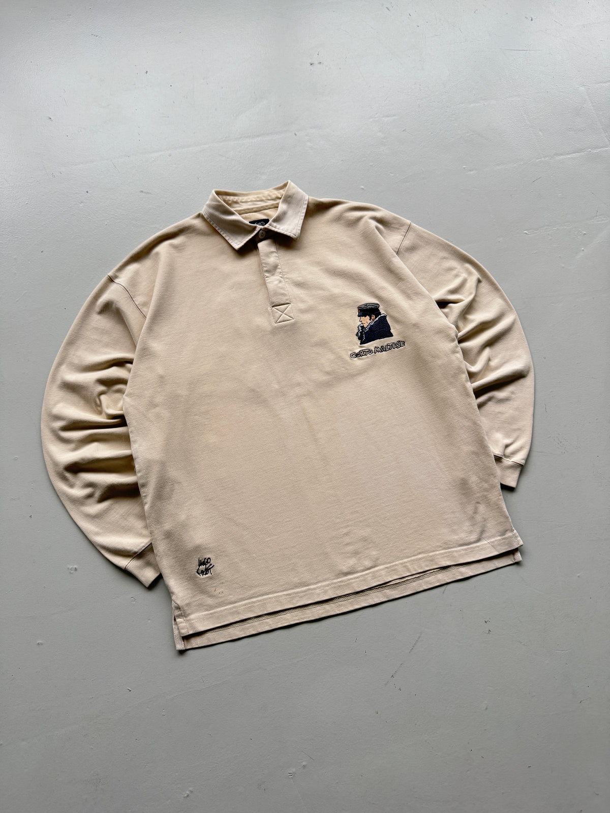 Corto Maltese Studio Aventures 90's Vintage Rugby Polo Shirt - Large