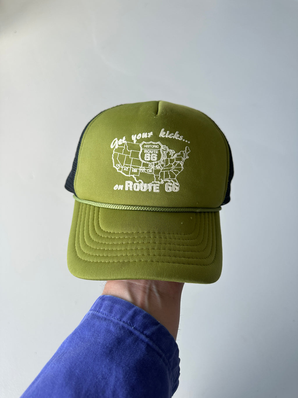 Historic Route 66 Get Your Kicks Vintage Foam & Mesh 90's Trucker Cap