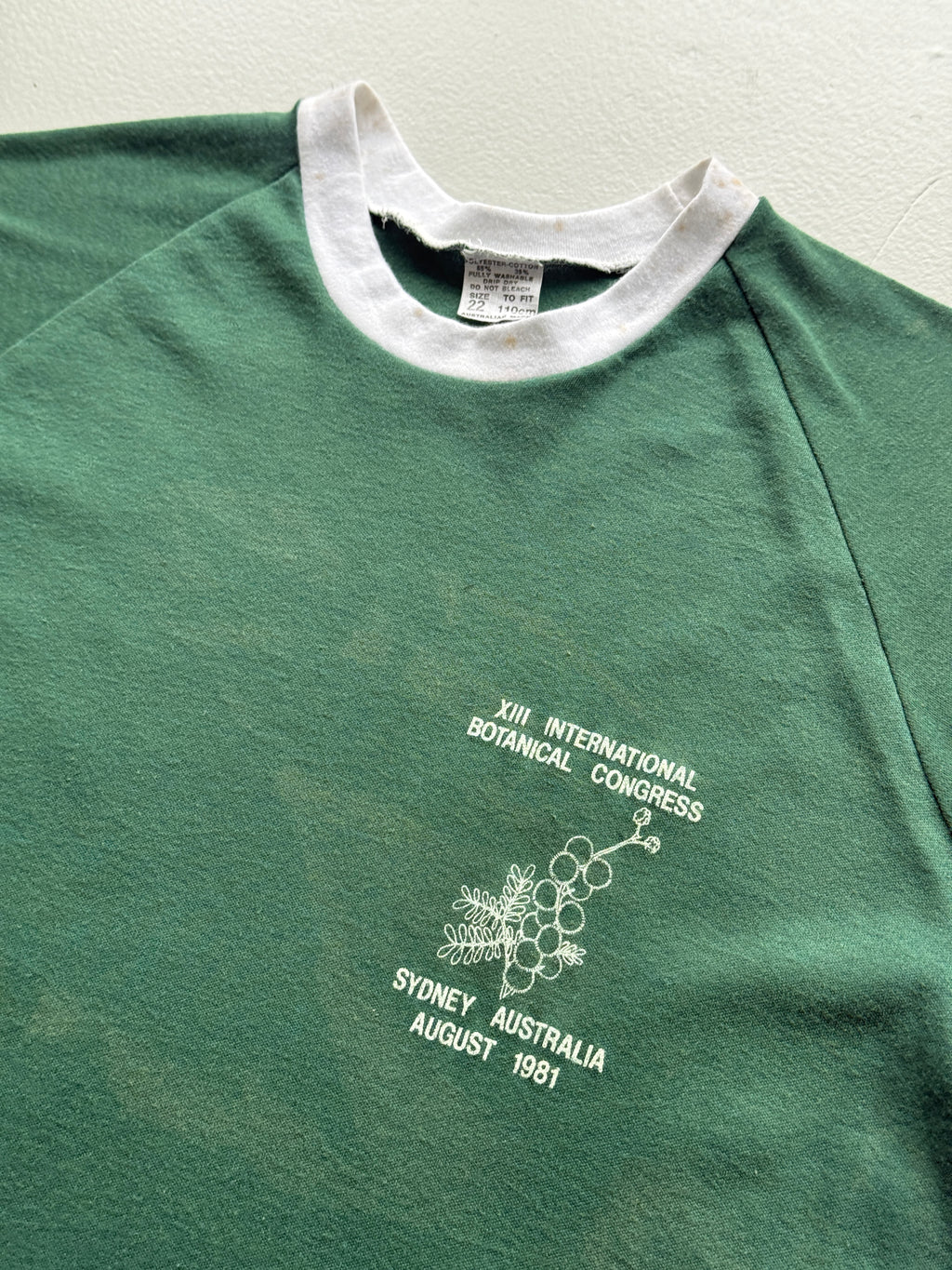 Green International Botanical Congress 80's Vintage Ringer T-Shirt - Small