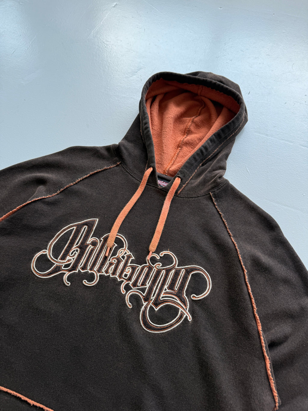 Brown Billabong 00's Vintage Y2K Surfer Graphic Hoodie - Medium