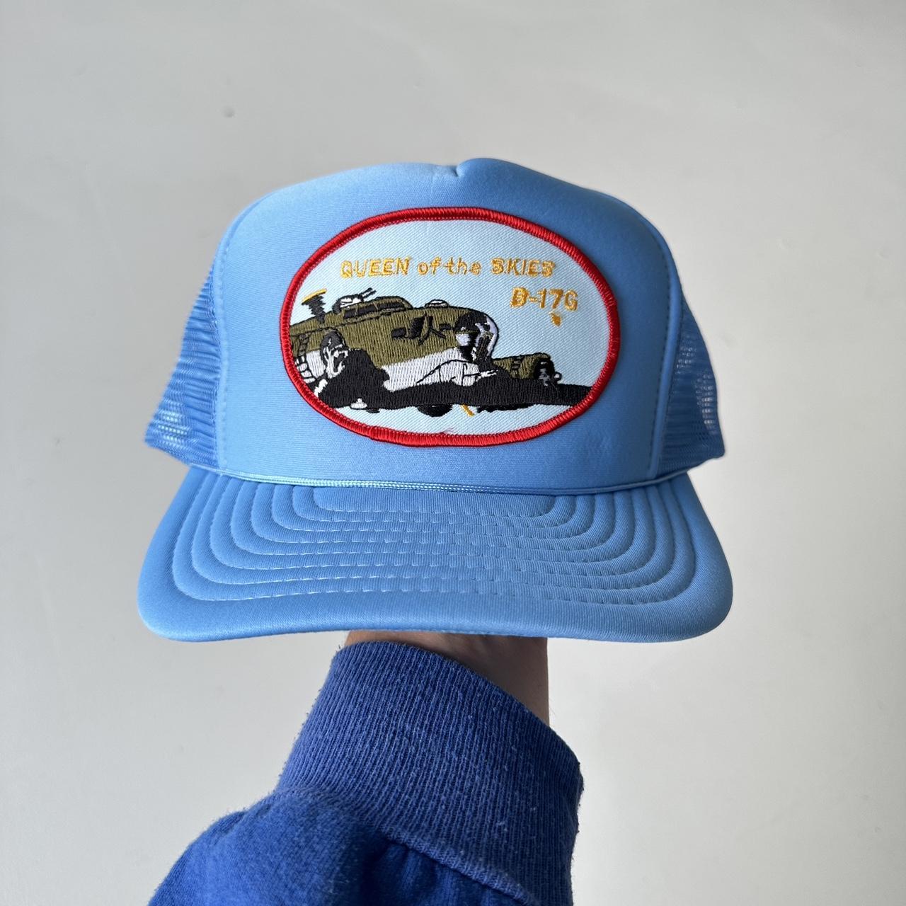 Baby Blue Queen of The Skies Mesh and Foam Trucker SnapBack Cap