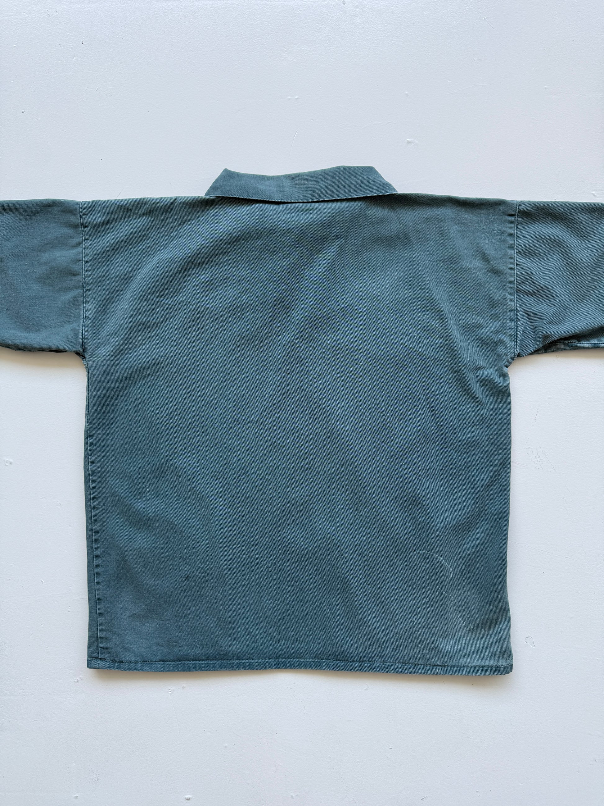 Newlyn Fisherman's Smocks Faded Green Vintage Fisherman Smock - XL
