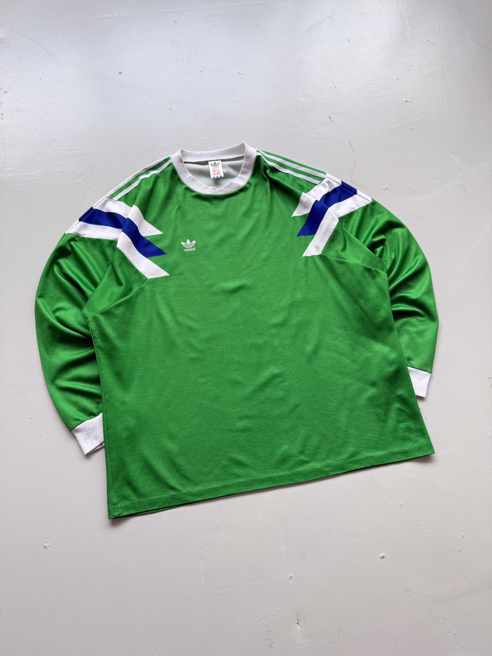 Adidas Blank 80's/Early 90's Vintage Long Sleeve Football Shirt - XL