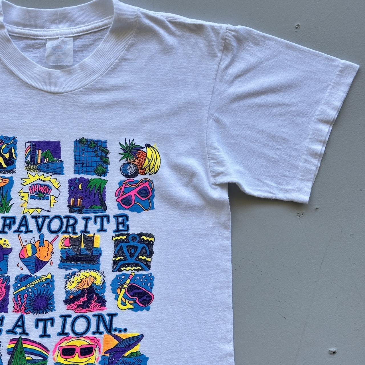 White Hawaii Tourist 90s Vintage T-shirt - Small
