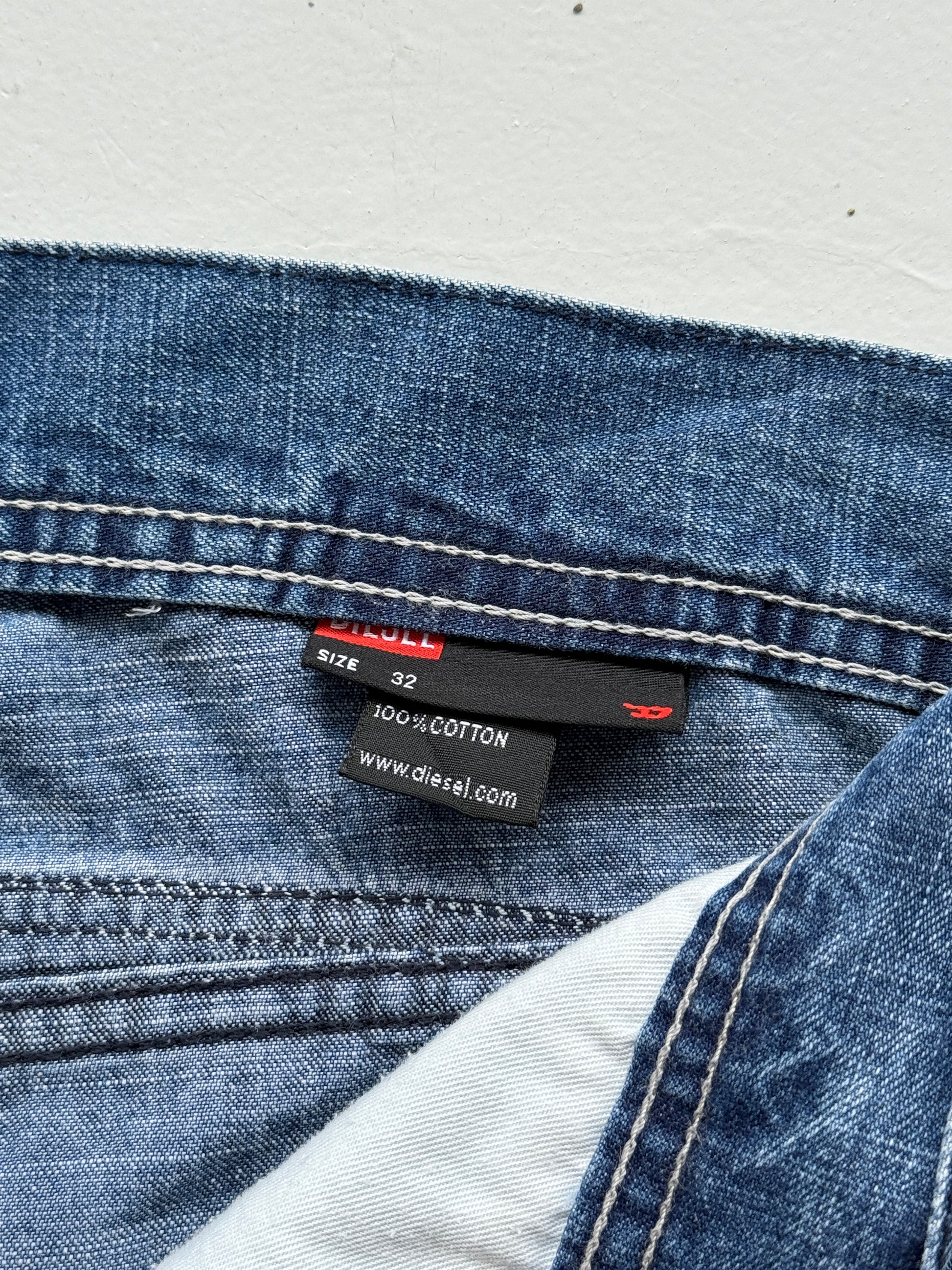 Blue Diesel Y2K Vintage Wide Leg Jeans - W32 x L31