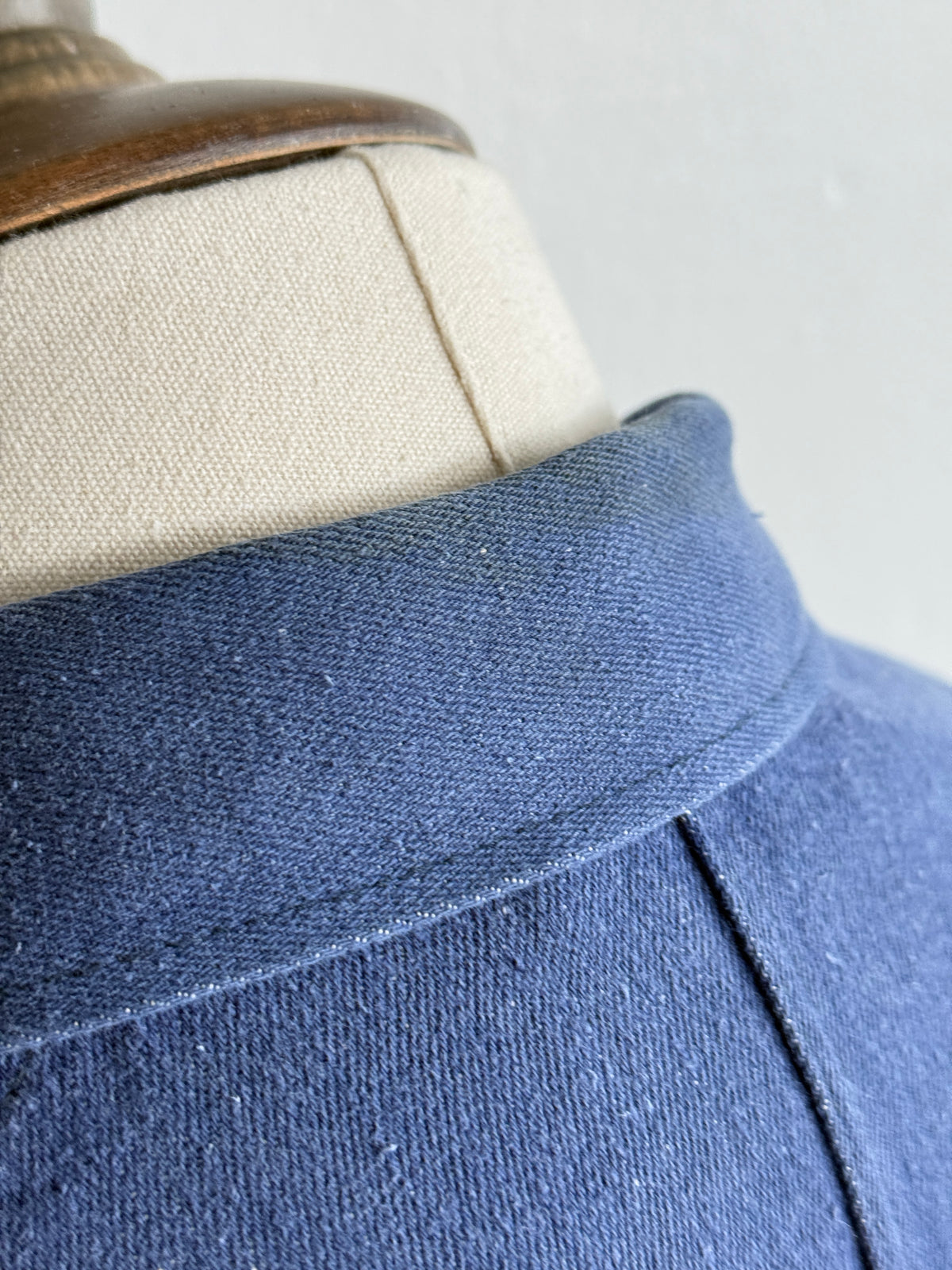 Faded Blue French 1960's Vintage Workwear Chore Jacket CH523 - Small