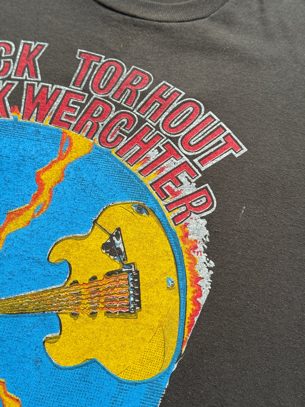 Faded Black German Rock 90's Vintage Metallica Sonic Youth T-Shirt - Medium
