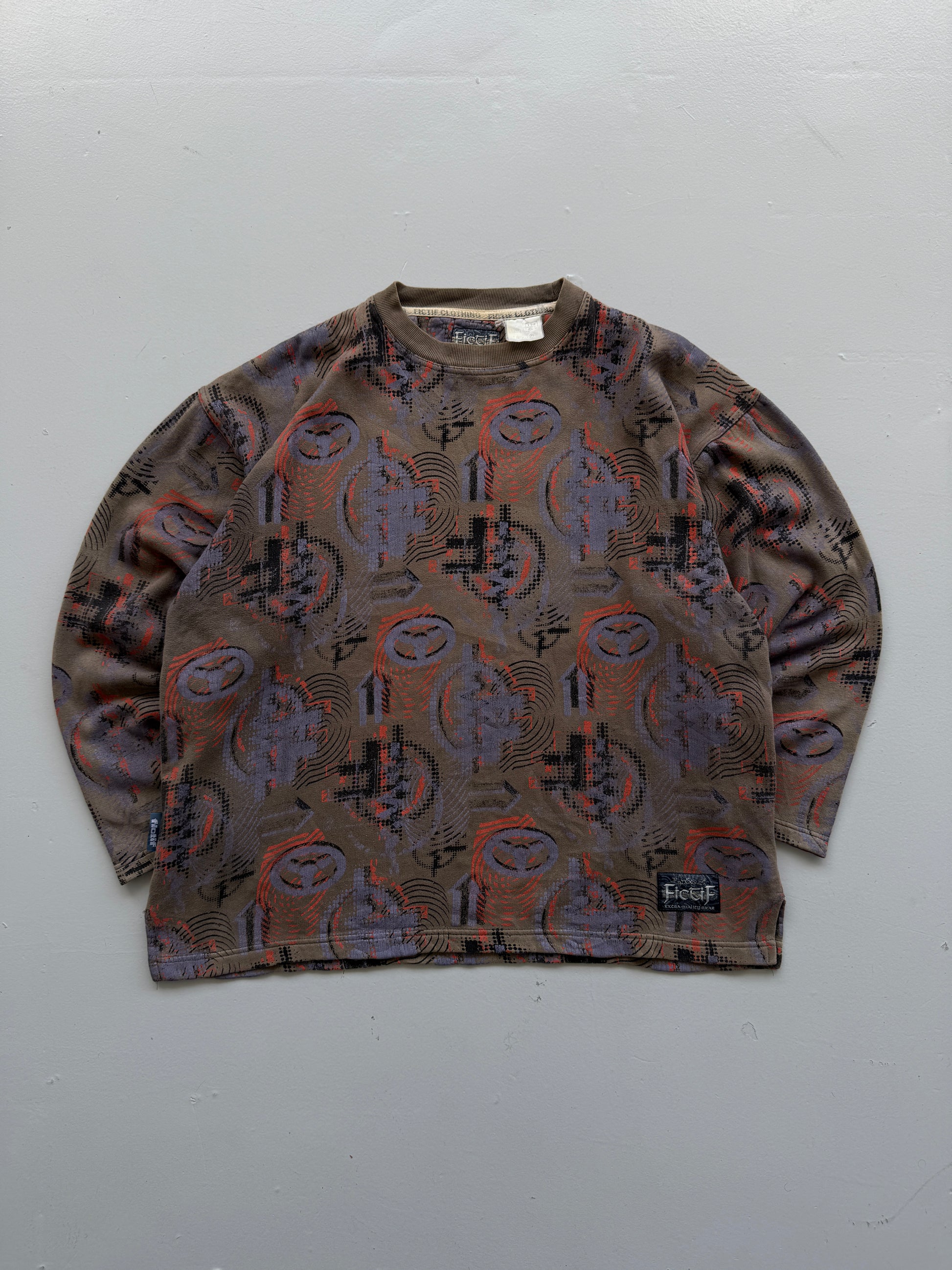 Surfwear All-Over Print 90's Vintage Sweatshirt - Medium