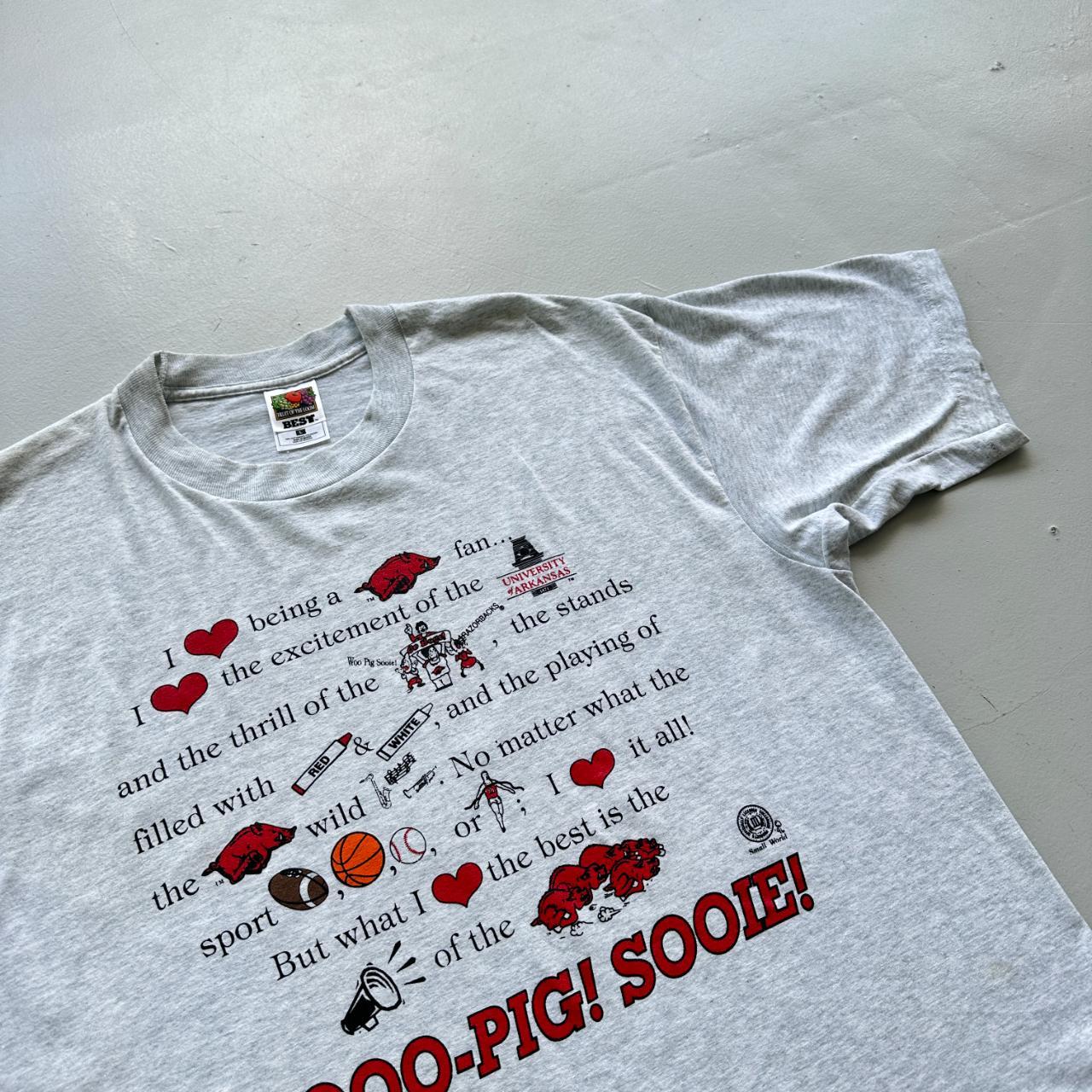 Grey American Sports Slogan Vintage 90's T-shirt - Large