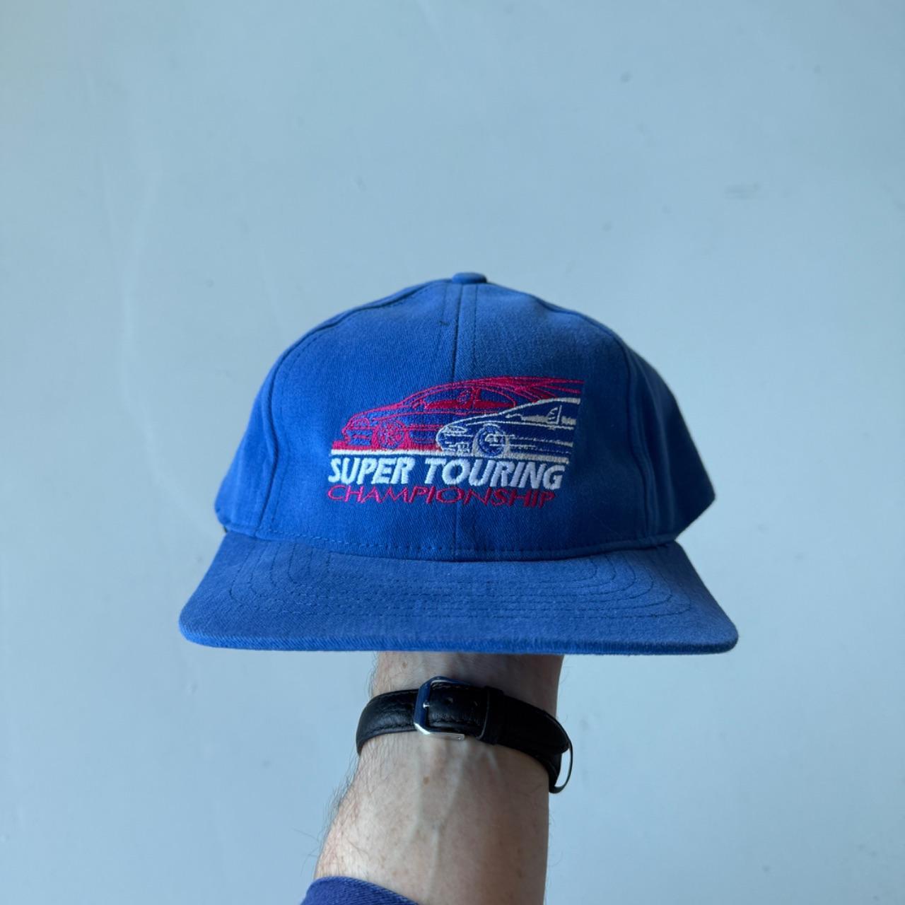 Blue Super Touring Vintage Leather Strap Cap