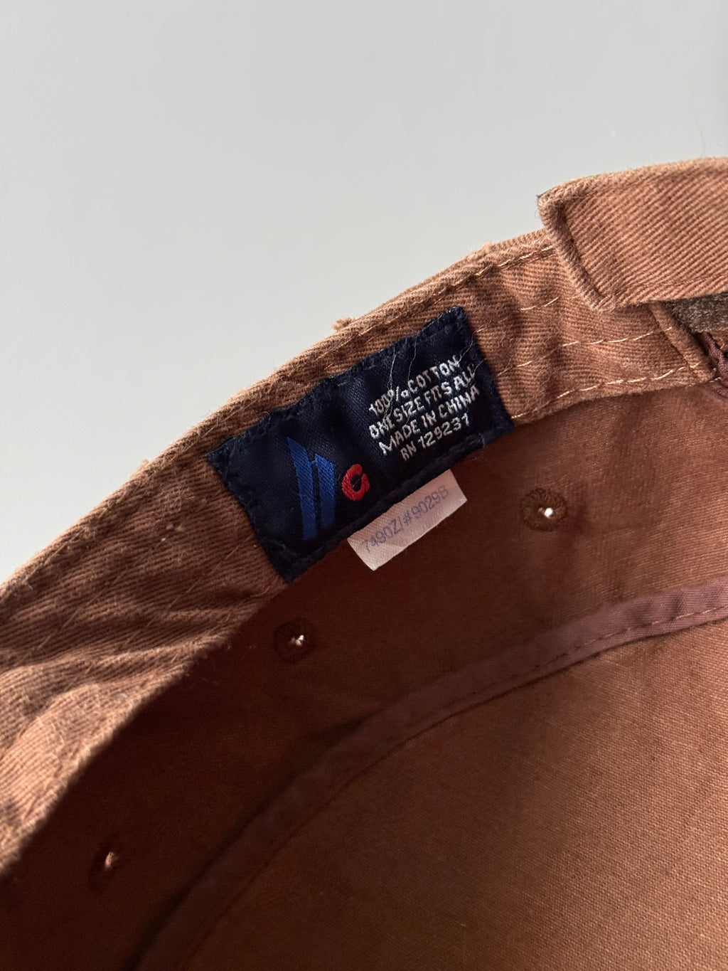 Brown Distressed Y2K Cadet Cap Military Style 00's Grunge Aesthetic