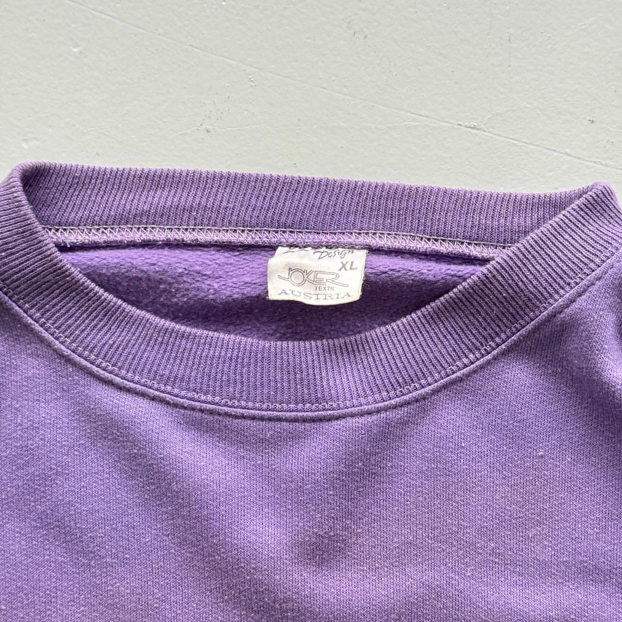 Purple Ski 80’s Vintage Graphic Sking Sweatshirt - XL