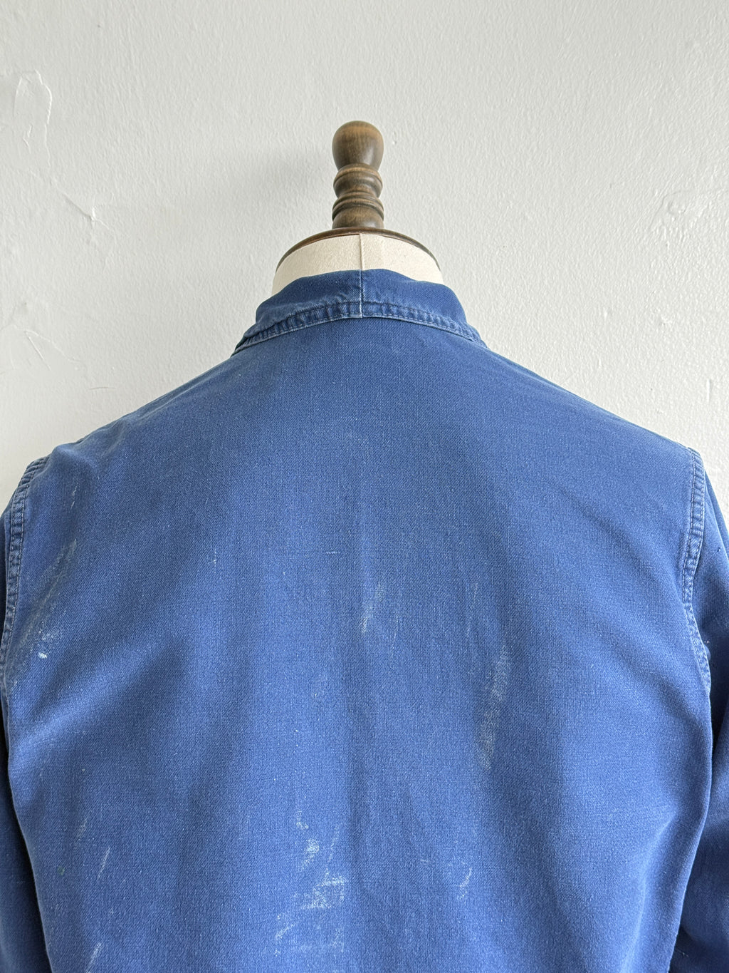 Thrashed Blue French 50s/60s Vintage Workwear Chore Jacket CH526 - Small