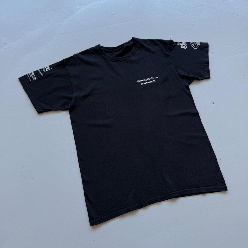 Black German Tourist 00s Vintage Graphic T-Shirt - Large