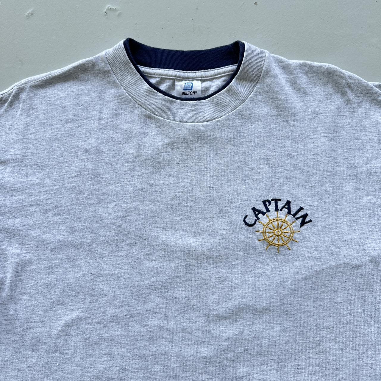 Grey Captain Vintage 90's T-shirt - XL