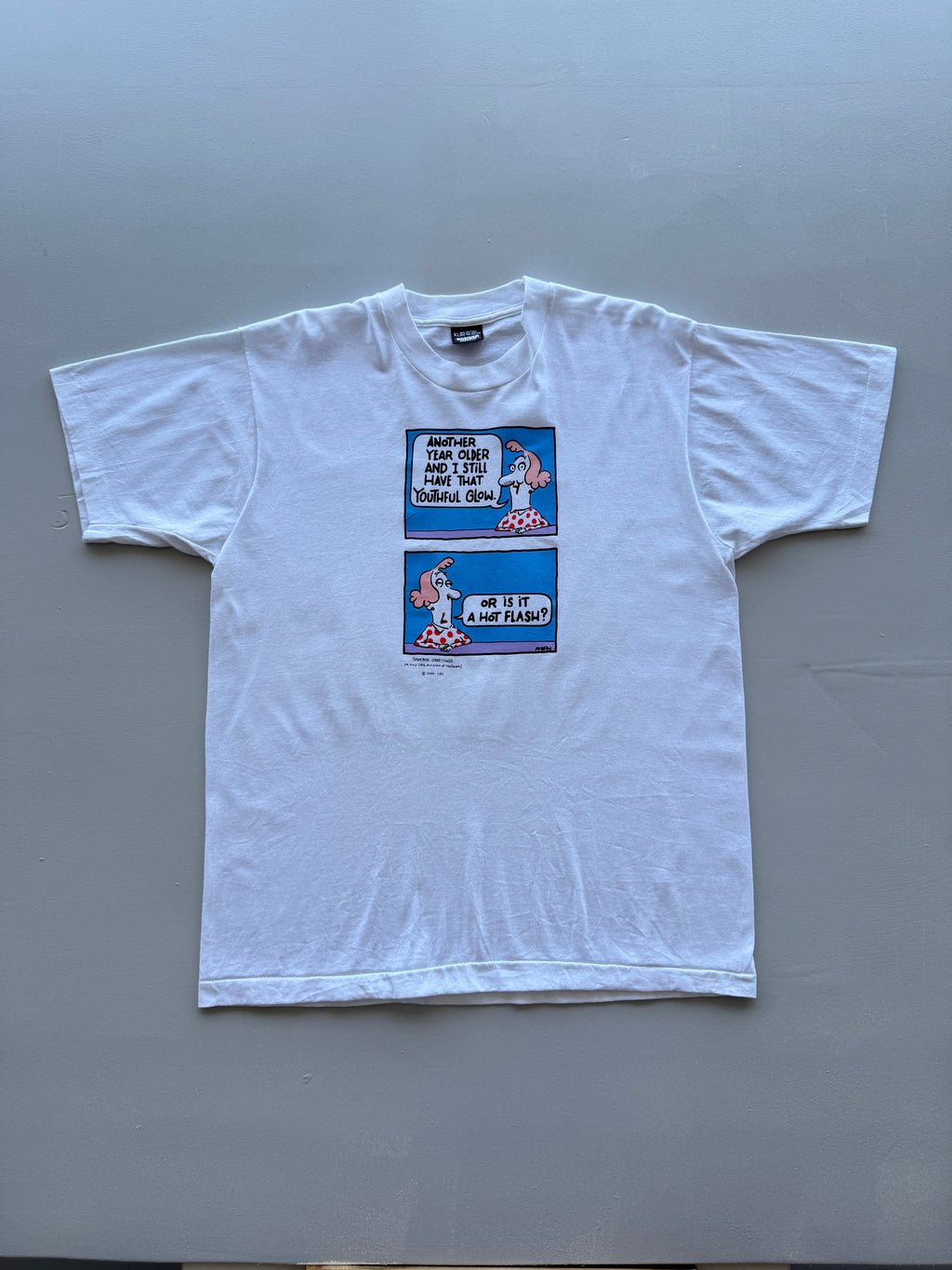 Hallmark Shoebox Greetings Single Stitch 90's Vintage Slogan T-Shirt - Large