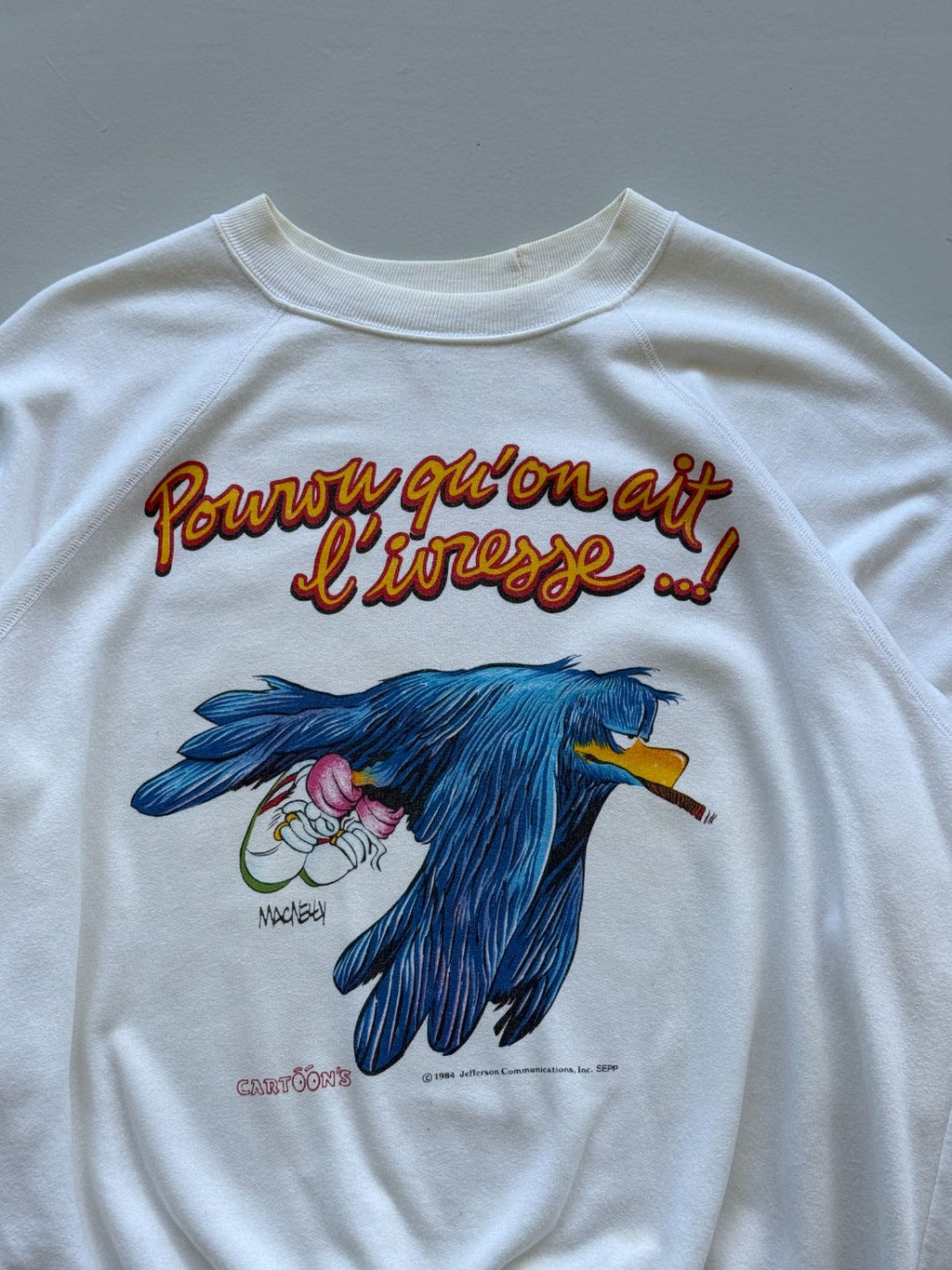 Cartoon's French Bird 80's Vintage Sweatshirt - Large