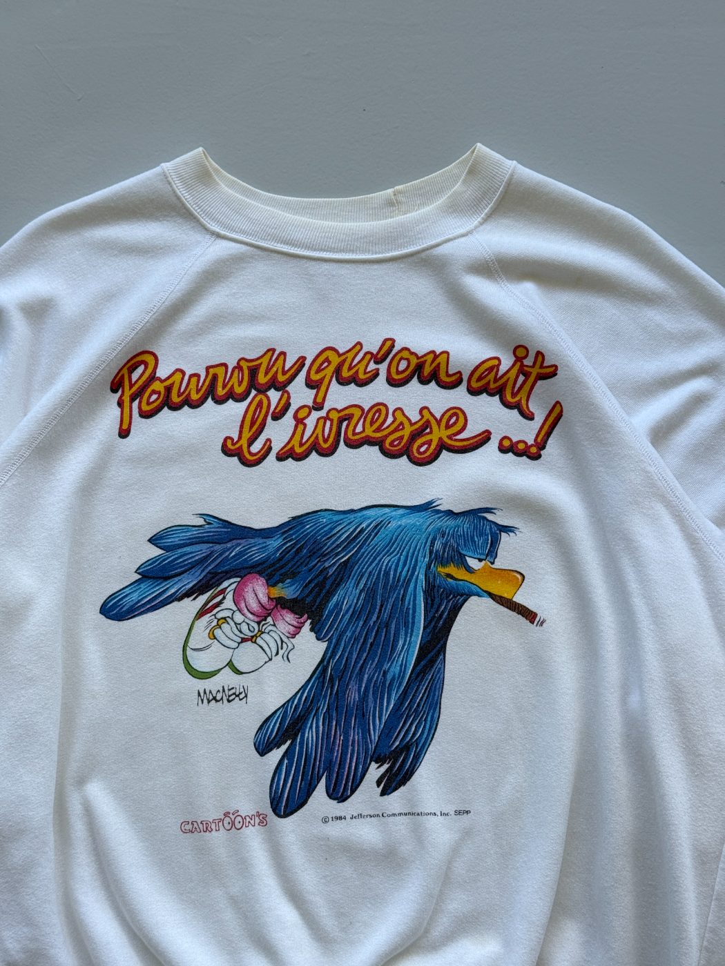 Cartoon's French Bird 80's Vintage Sweatshirt - Large