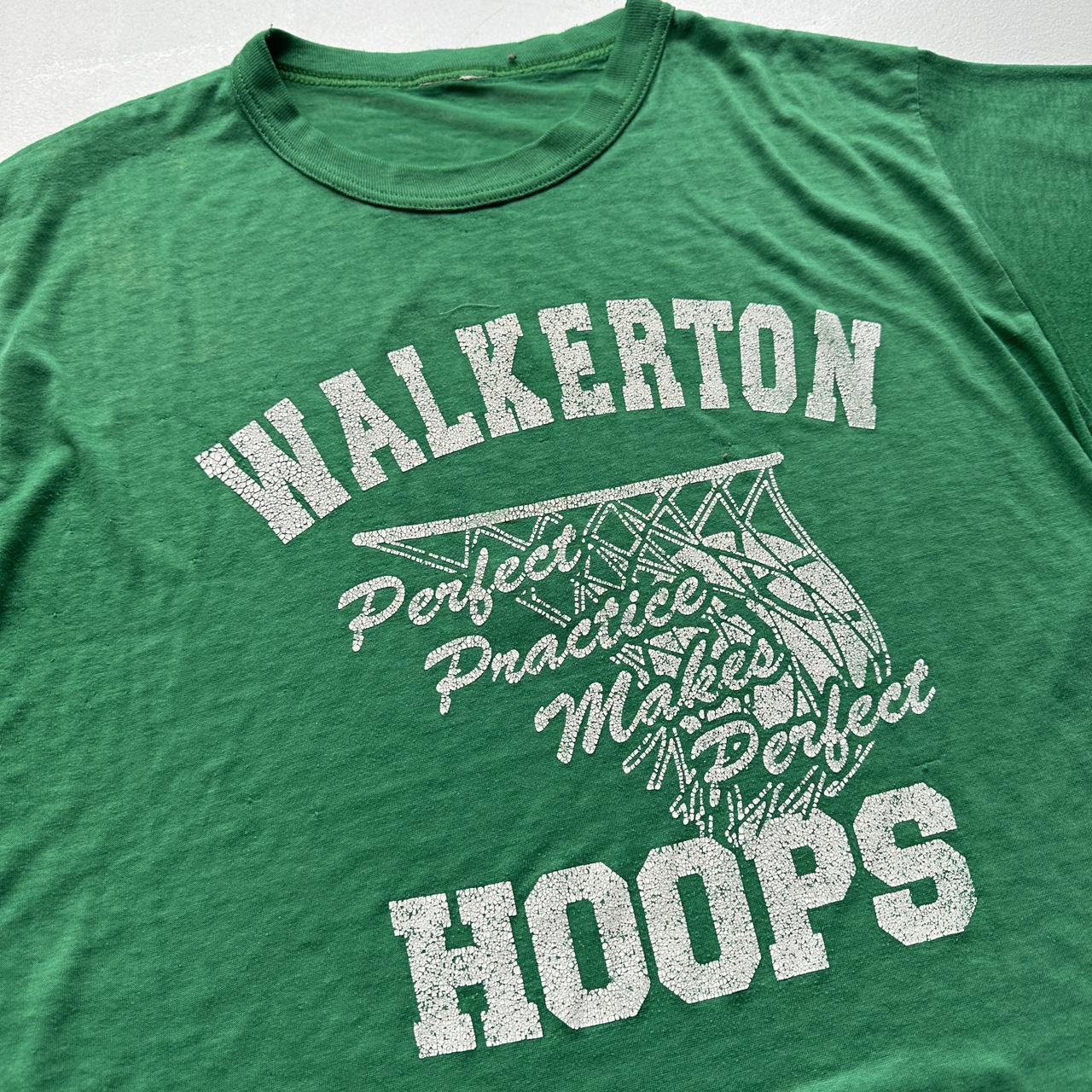 Green Walkerton Basketball 80s Vintage T-shirt - Small