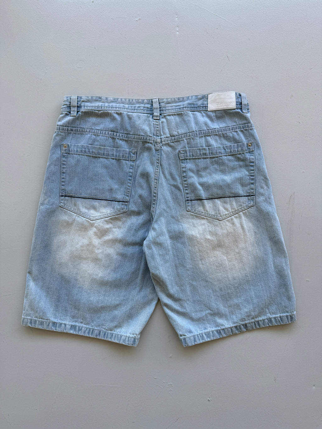 Light Blue Southpole 00's Vintage Y2K Baggy Hip Hop Denim Shorts - W38 x L10