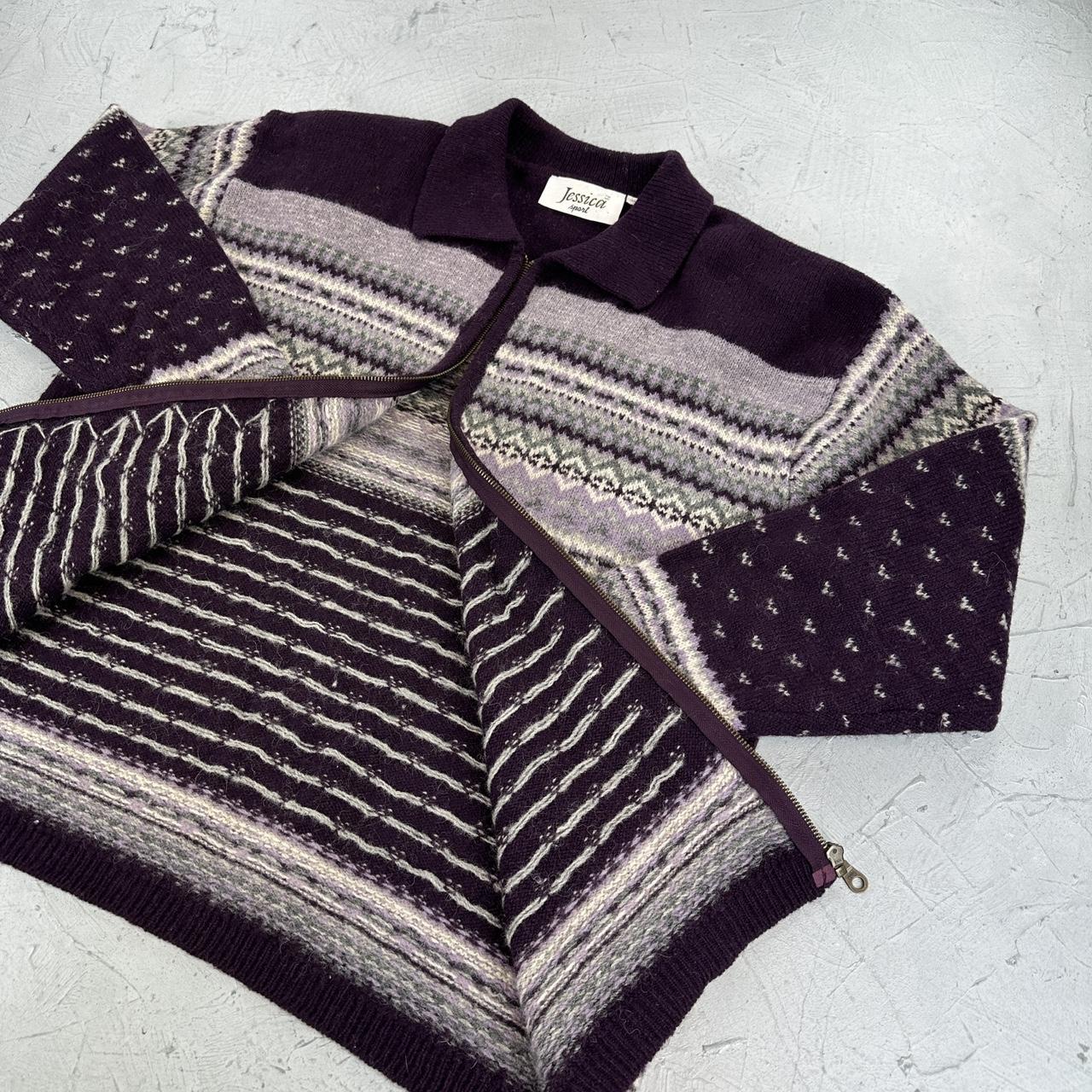 Jessica Shetland Wool 90's Knitted Sweatshirt - Medium