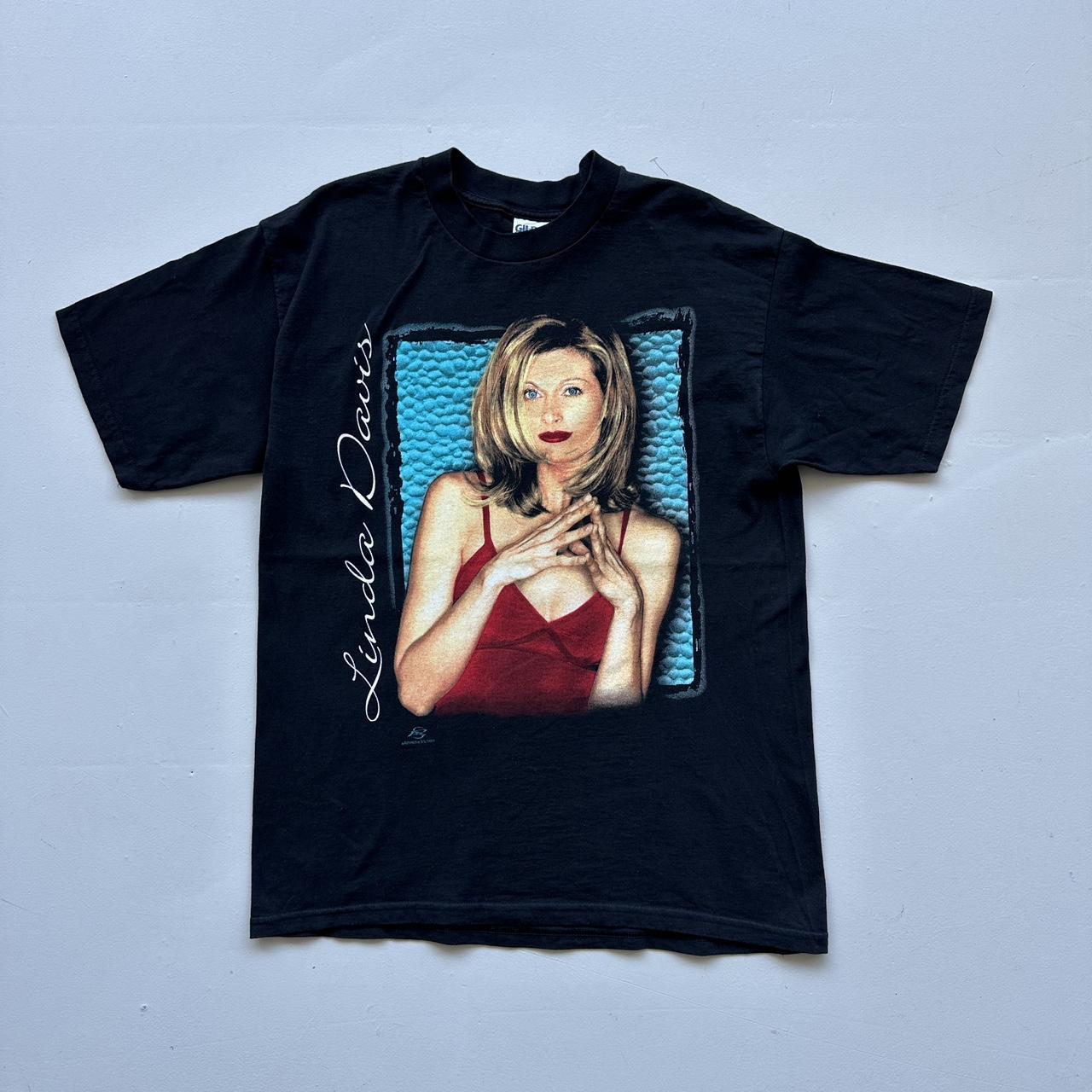 Linda Davies Black 90s Vintage T-shirt - Large