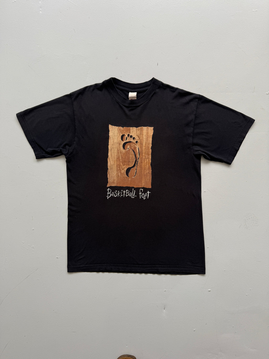 Black Rare Adidas Basketball 00's Vintage Graphic T-Shirt - Medium