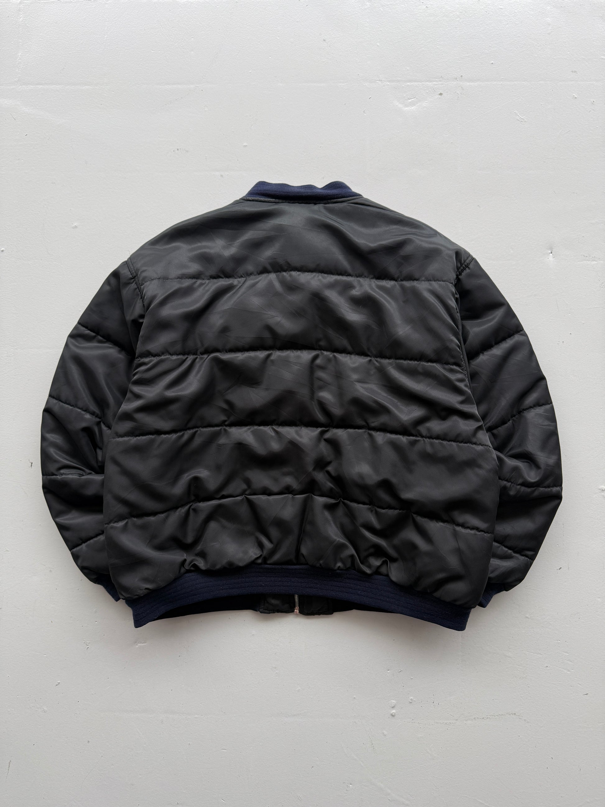 Black Street Life 90's Vintage Puffer Bomber Jacket - XL