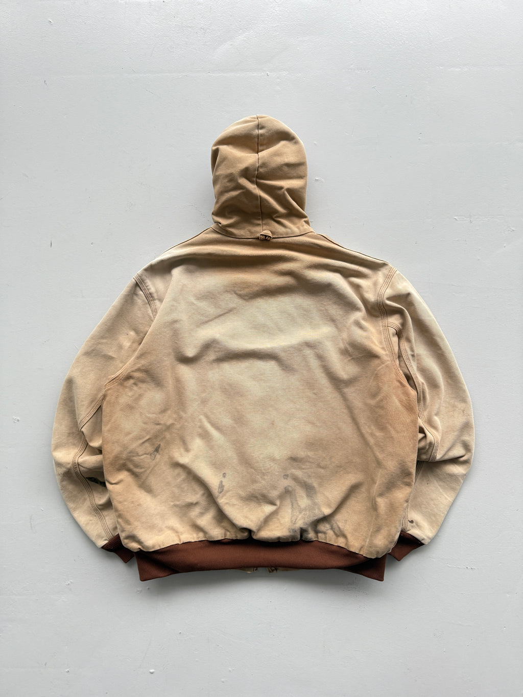 Cream Carhartt 90's Vintage Thrashed Workwear Active Jacket - Large