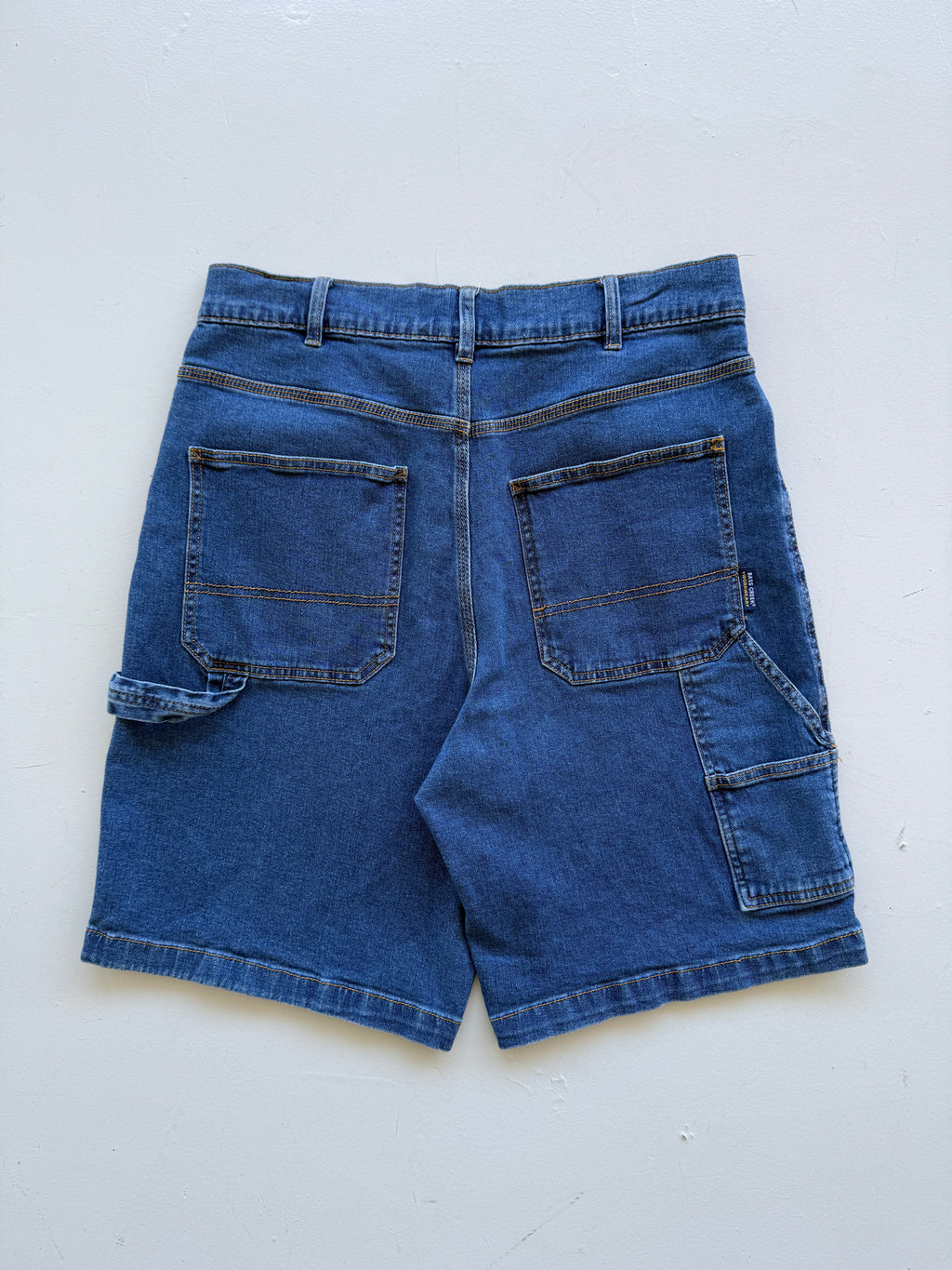 Mid Blue Bass Creek 00's Vintage Y2K Baggy Hip Hop Denim Shorts - W32 x L9