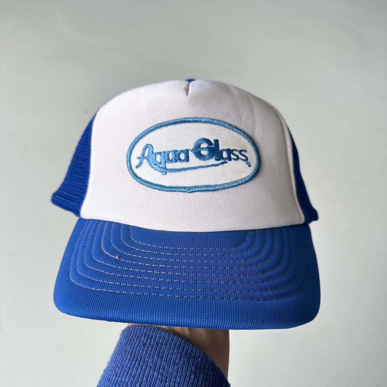Blue / White Aquaglass Mesh and Foam Trucker SnapBack Cap