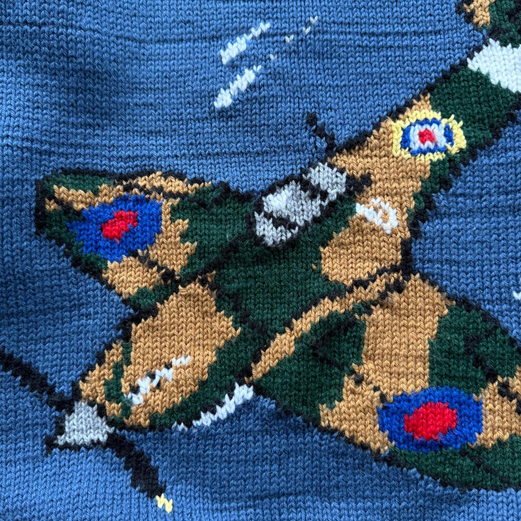 Blue Spitfire 80s Vintage Heavy Knit Jumper - Large