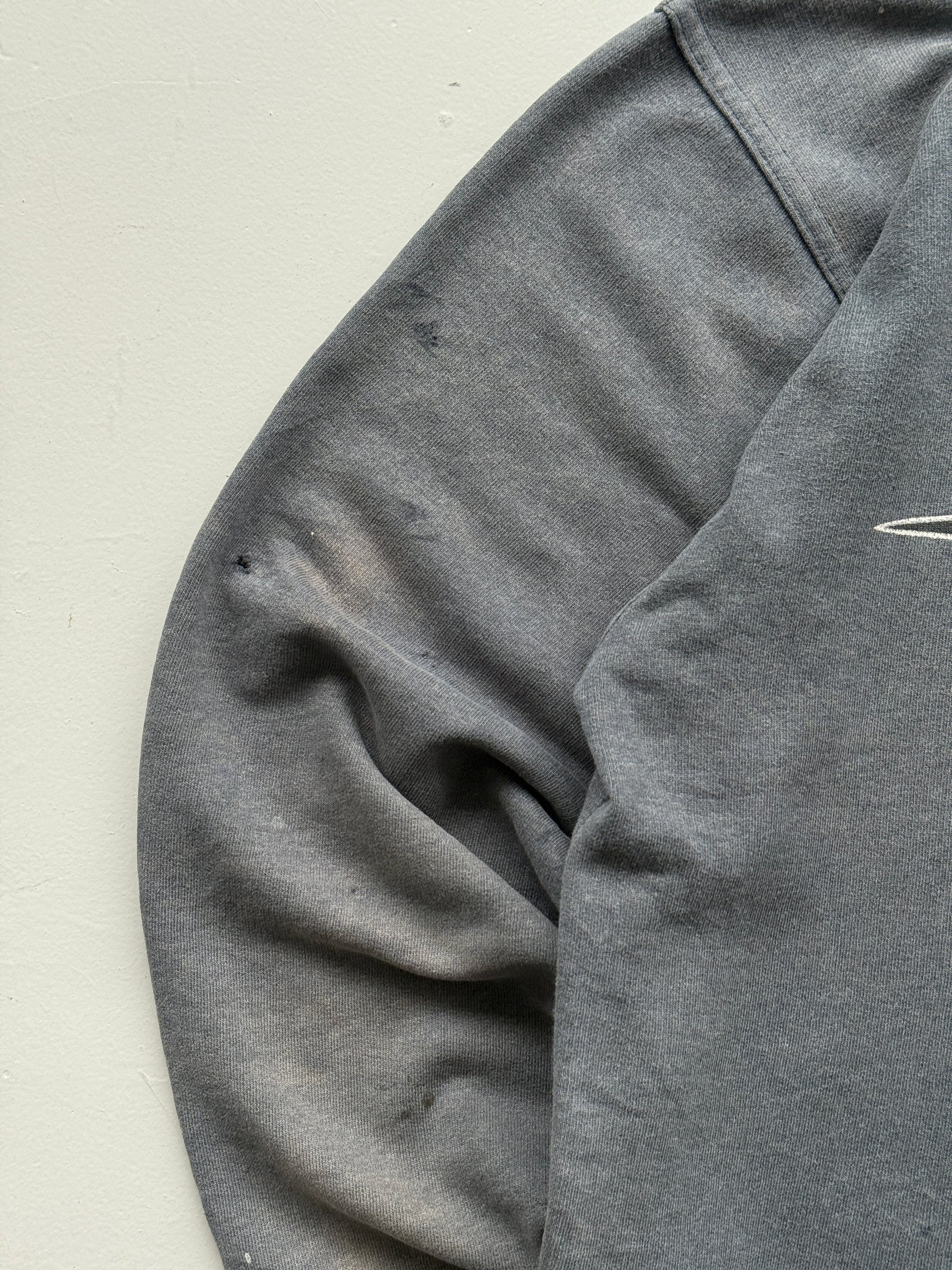 Faded Grey Cybergasm 90's Vintage Sci-Fi Rave Graphic Sweatshirt Jumper - XL