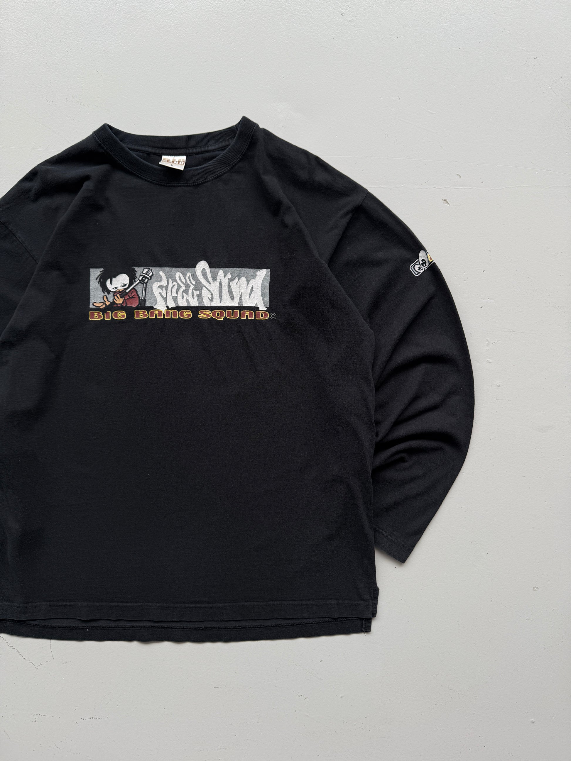 Black Big Bang Squad Vintage Streetwear Hip-Hop Sweatshirt 90's- Large