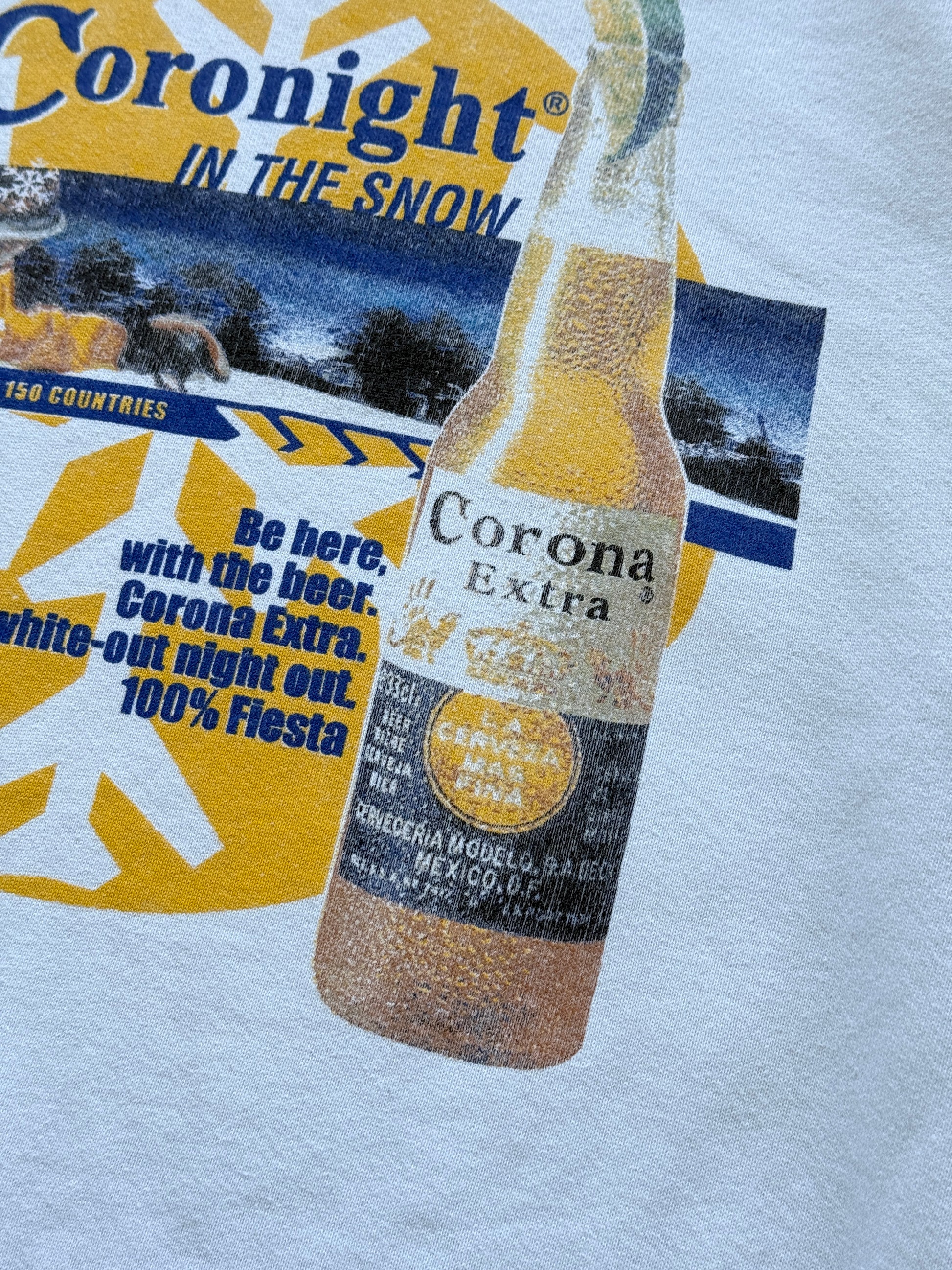 Corona Extra Coronight In The Snow 90's Vintage Graphic Sweatshirt - Medium