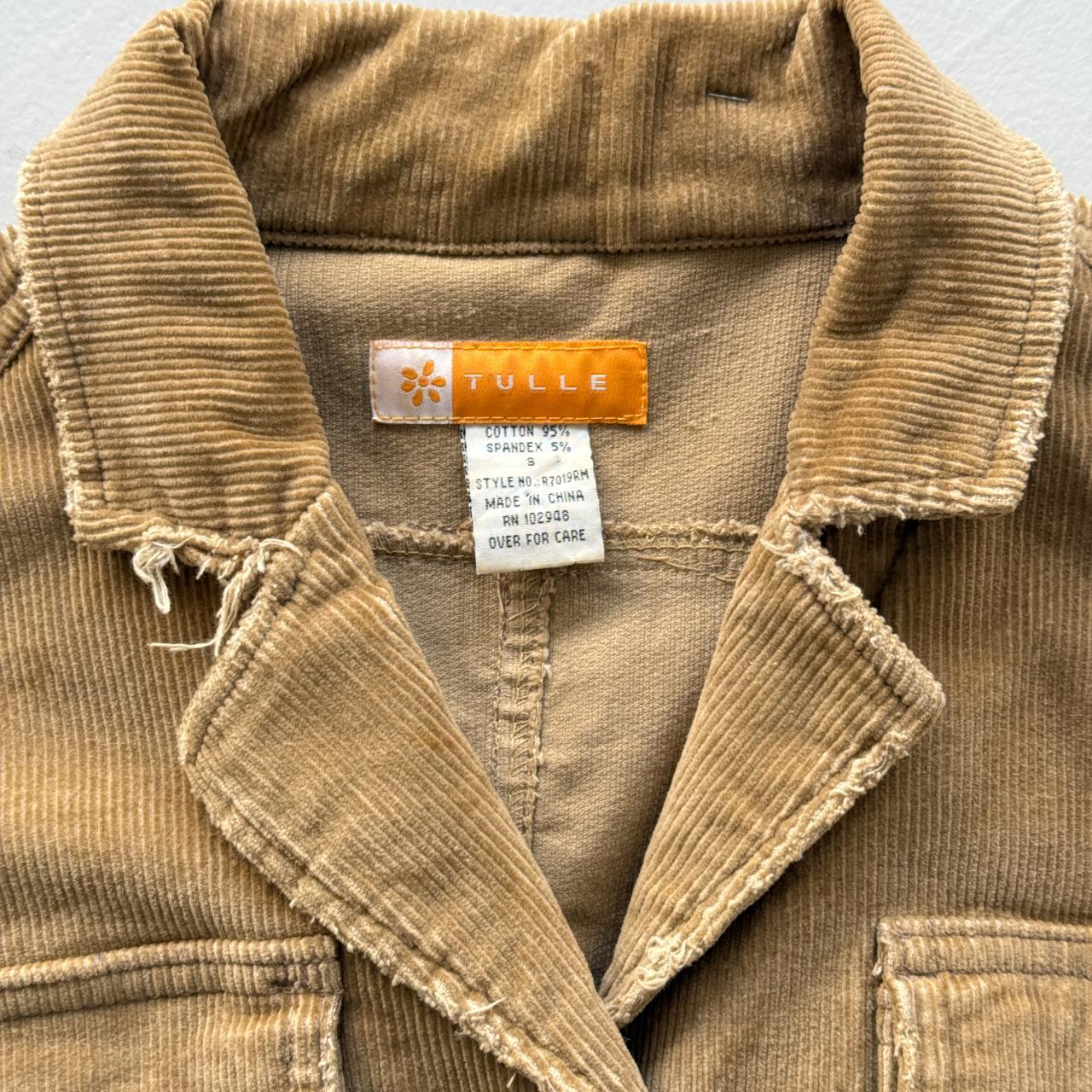 Brown Corduroy Tulle Vintage Jacket - Womens Size 8