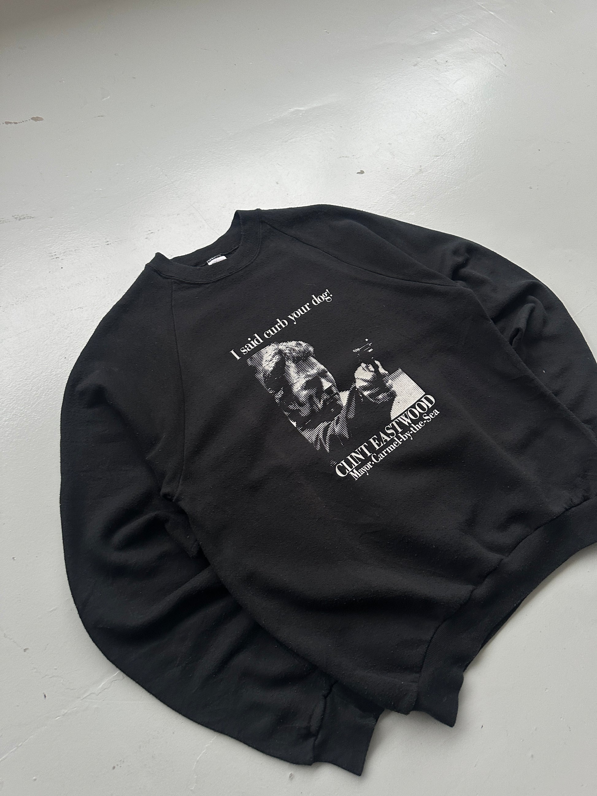 Black Clint Eastwood Vintage Sweatshirt 90's Crewneck - Medium