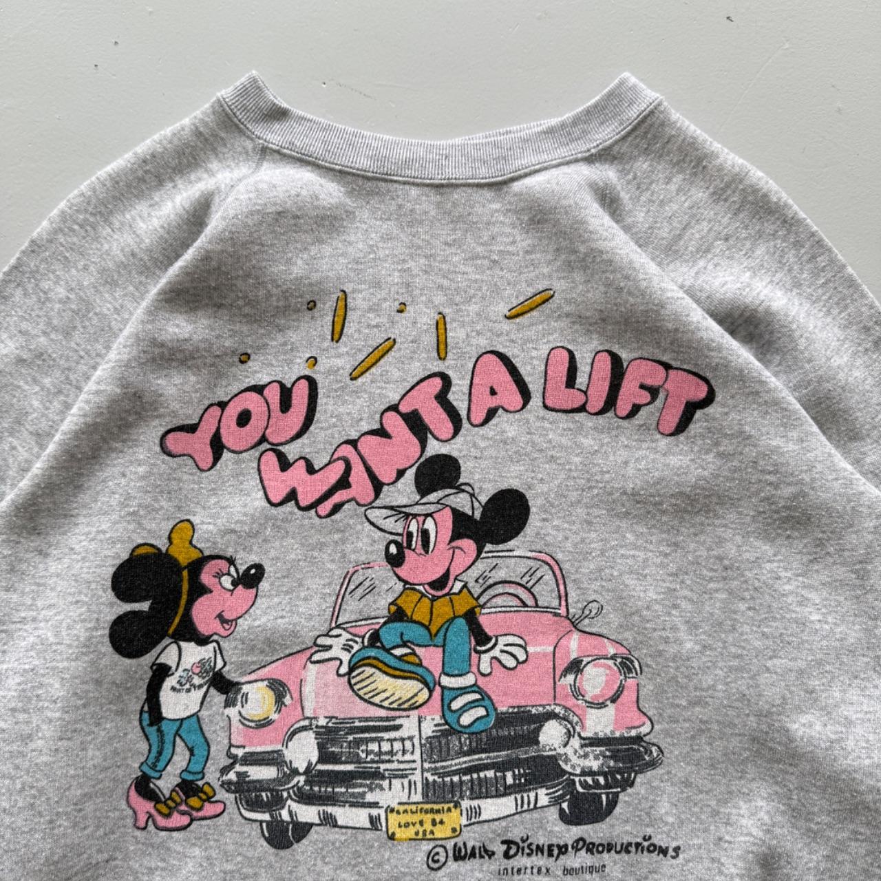 Grey Rare Mickey & Minnie Mouse 70’s Vintage Disney Graphic Sweatshirt - Small