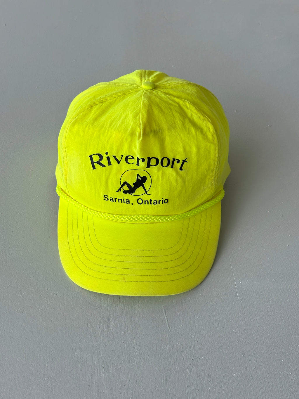 Neon Yellow Riverport 90's Vintage SnapBack Trucker Cap