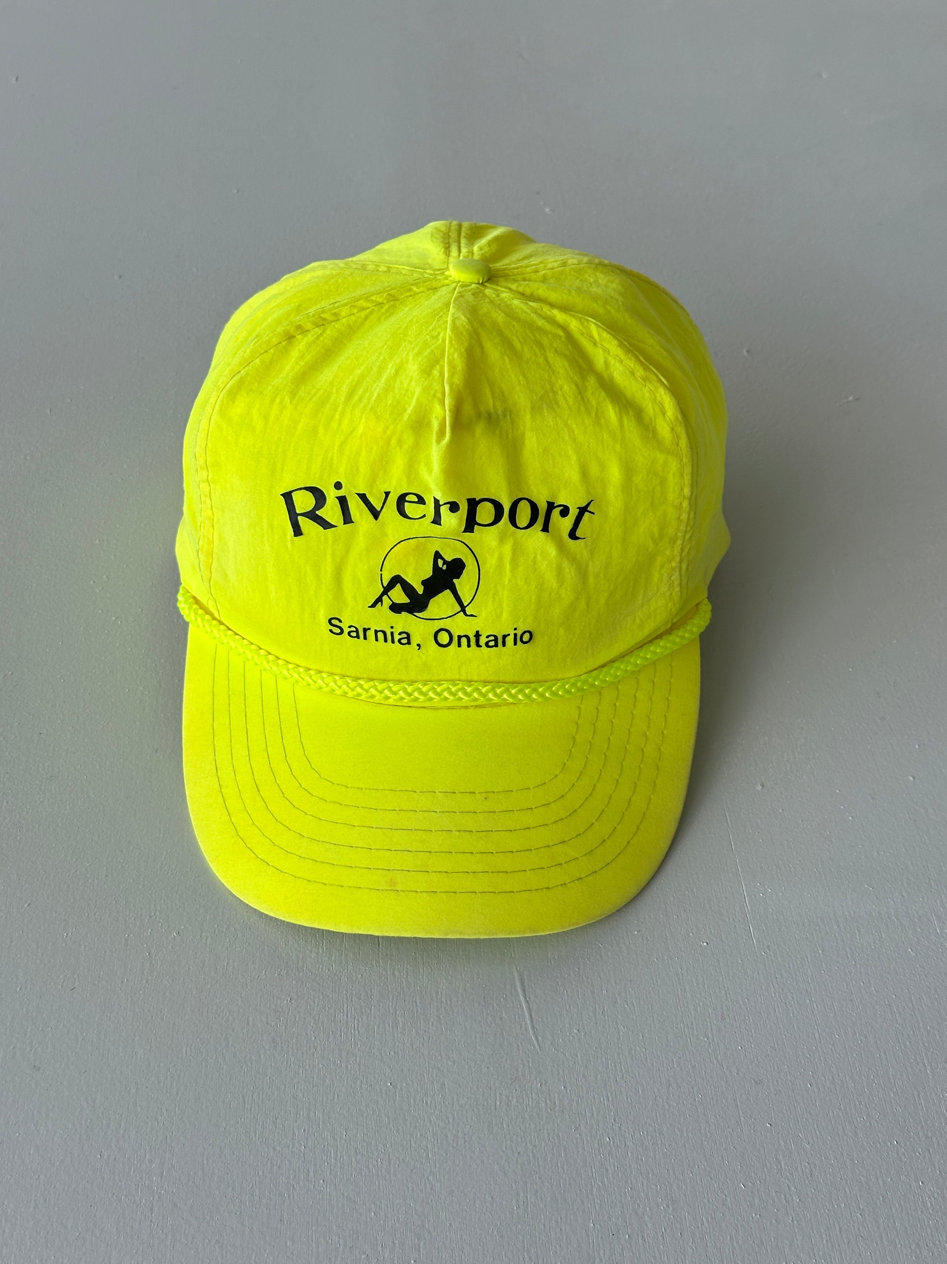 Neon Yellow Riverport 90's Vintage SnapBack Trucker Cap