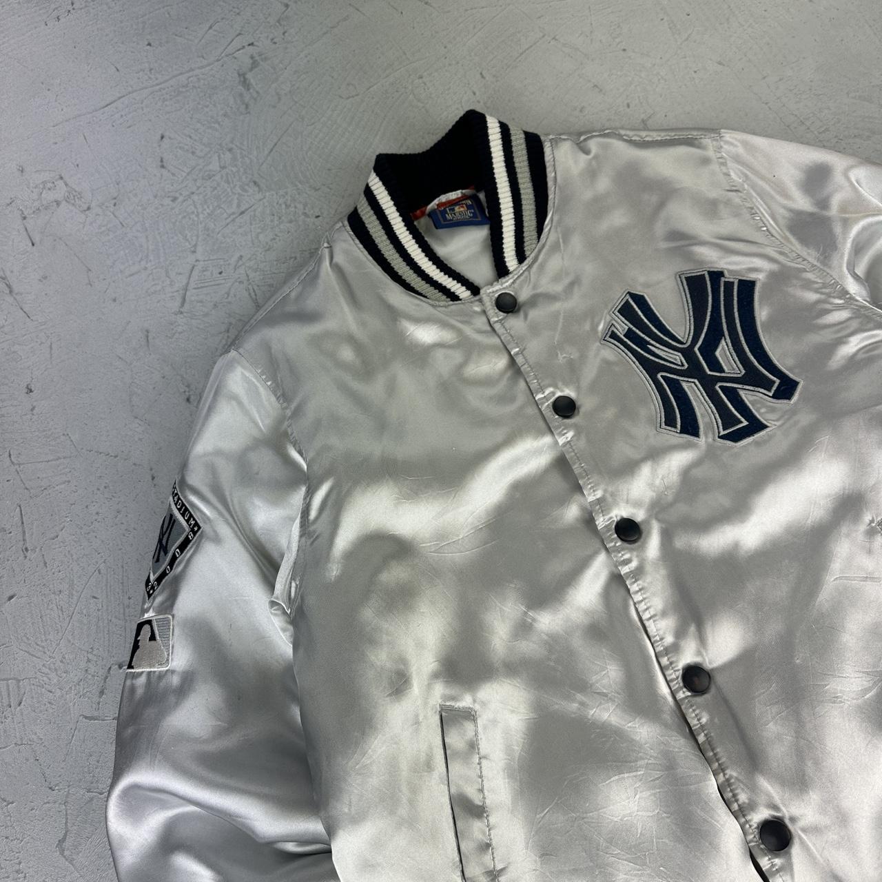 New York Yankees Silver Rare Vintage Varsity Jacket - Medium
