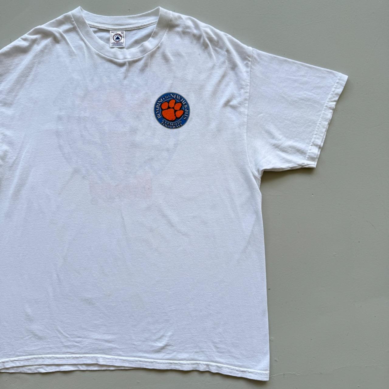White Clemson Tigers Football 90s Collage Vintage T-shirt - XXL
