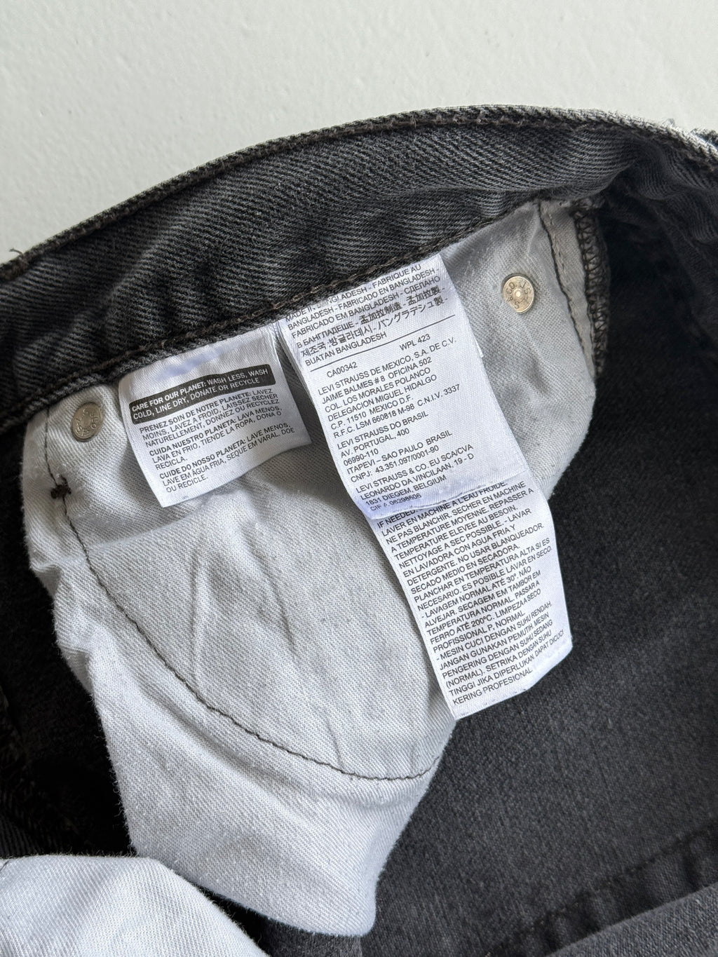 Grey Levi's 505 Denim Straight Leg Vintage Jeans - 32” x 28”