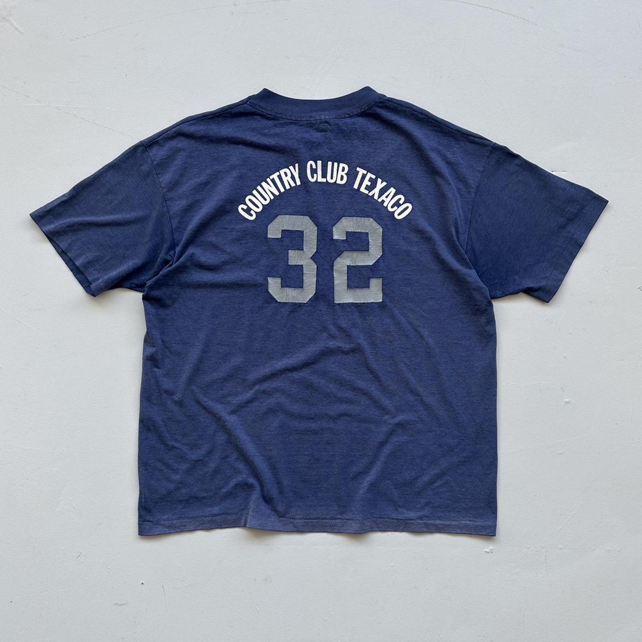 Faded Blue Baseball 90s Vintage T-shirt - XL