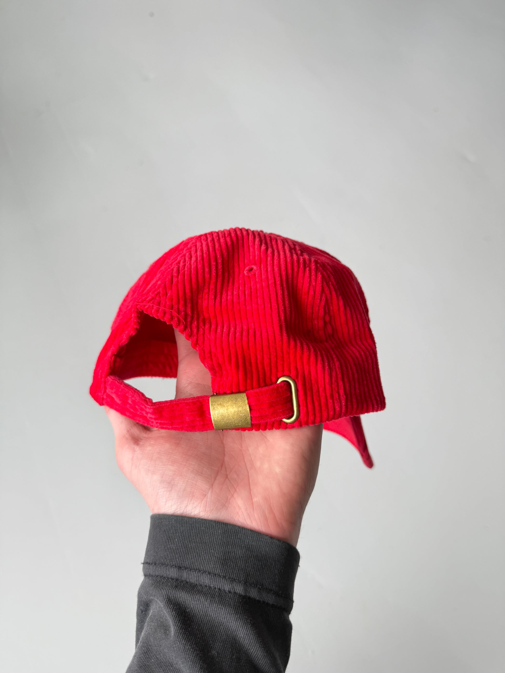 Red La Trobe University Vintage Corduroy SnapBack Trucker Cap